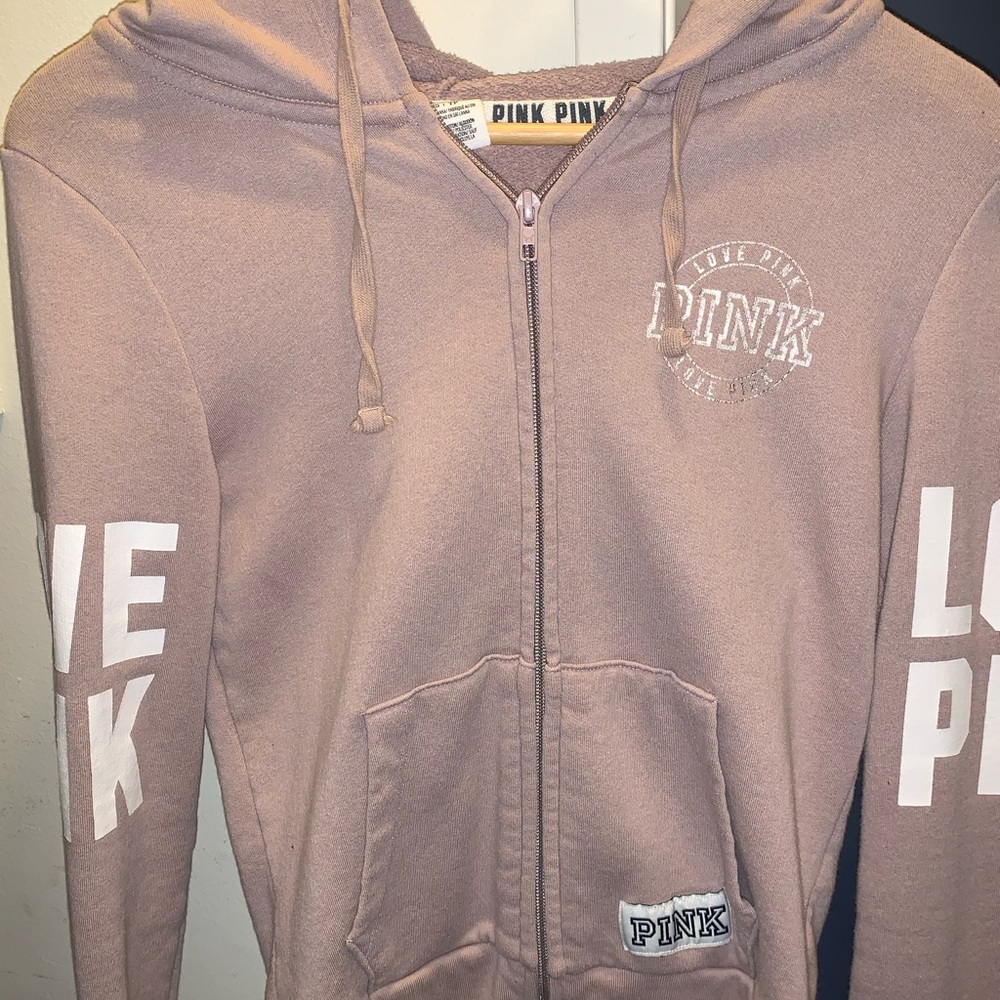 pink zip up